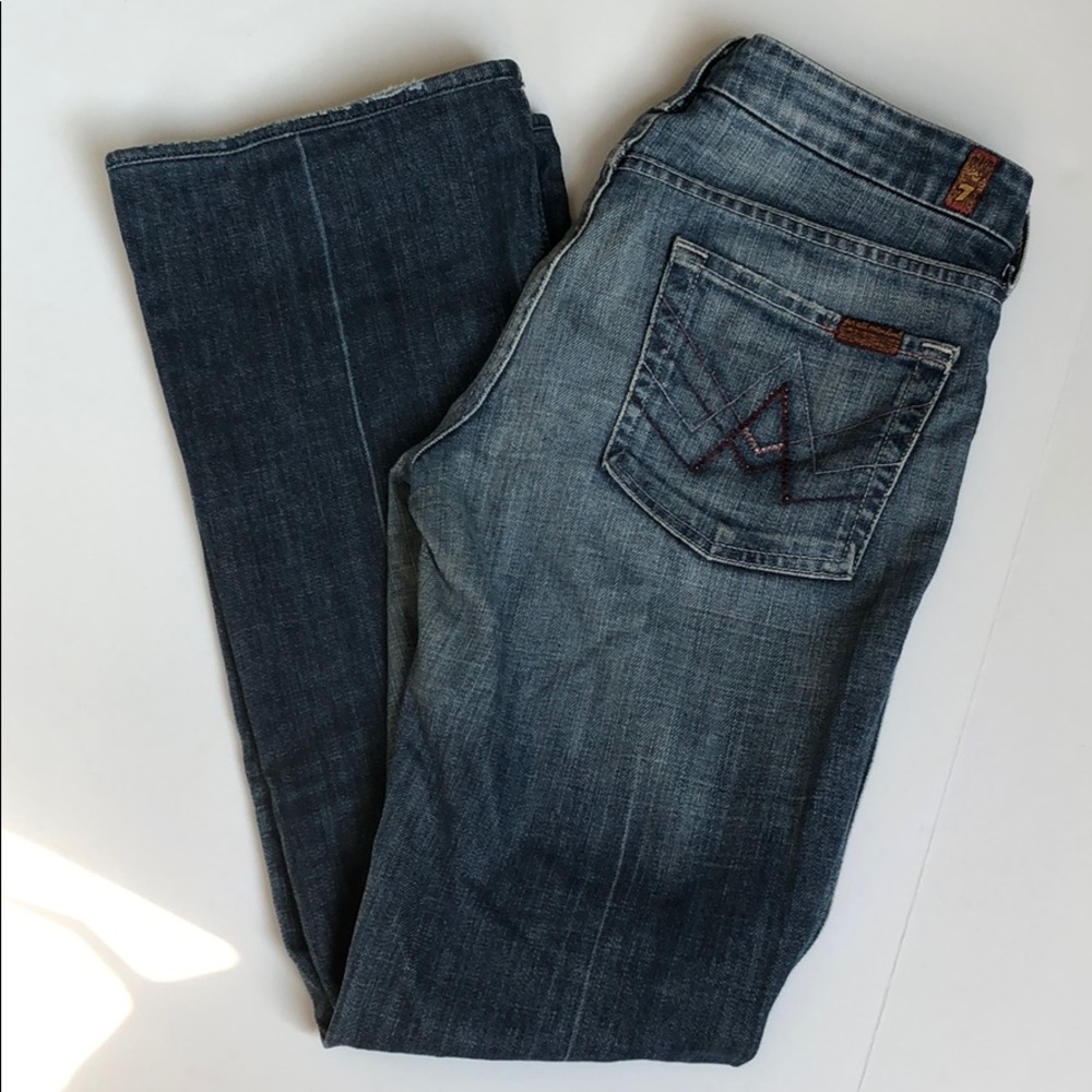 7 For All Mankind Rhinestone “A” Pocket Jeans